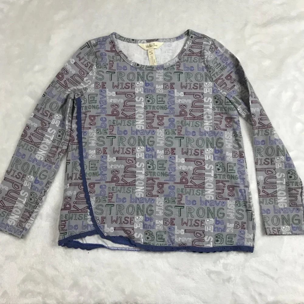 Matilda Jane Choose Your Own Path The Best You Can‎ Be Tee Shirt Size 6 Gray